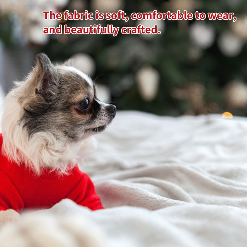 Dog Jumper Fleece Small Dog Jumper for Small Dogs Dog Jumper Fleece Vest Pet Dog Warm Coat Warm Dog Clothes for Small, Medium and Large Dogs, with D-Rings, Red, 2XL image number 5