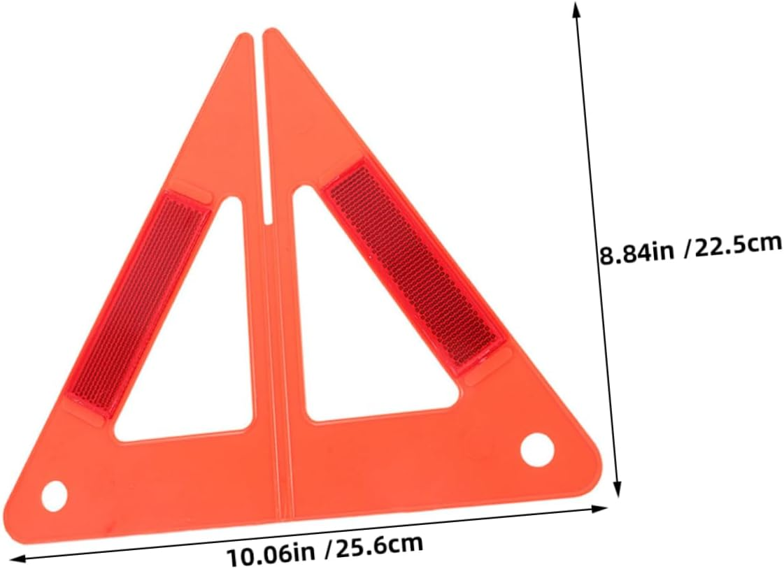 5Pcs Reflective Triangle Warning Sign Vehicles High Visibility Emergency Roadside Safety Triangles Portable Car Safety Reflectors for Night Driving and Breakdown Situations