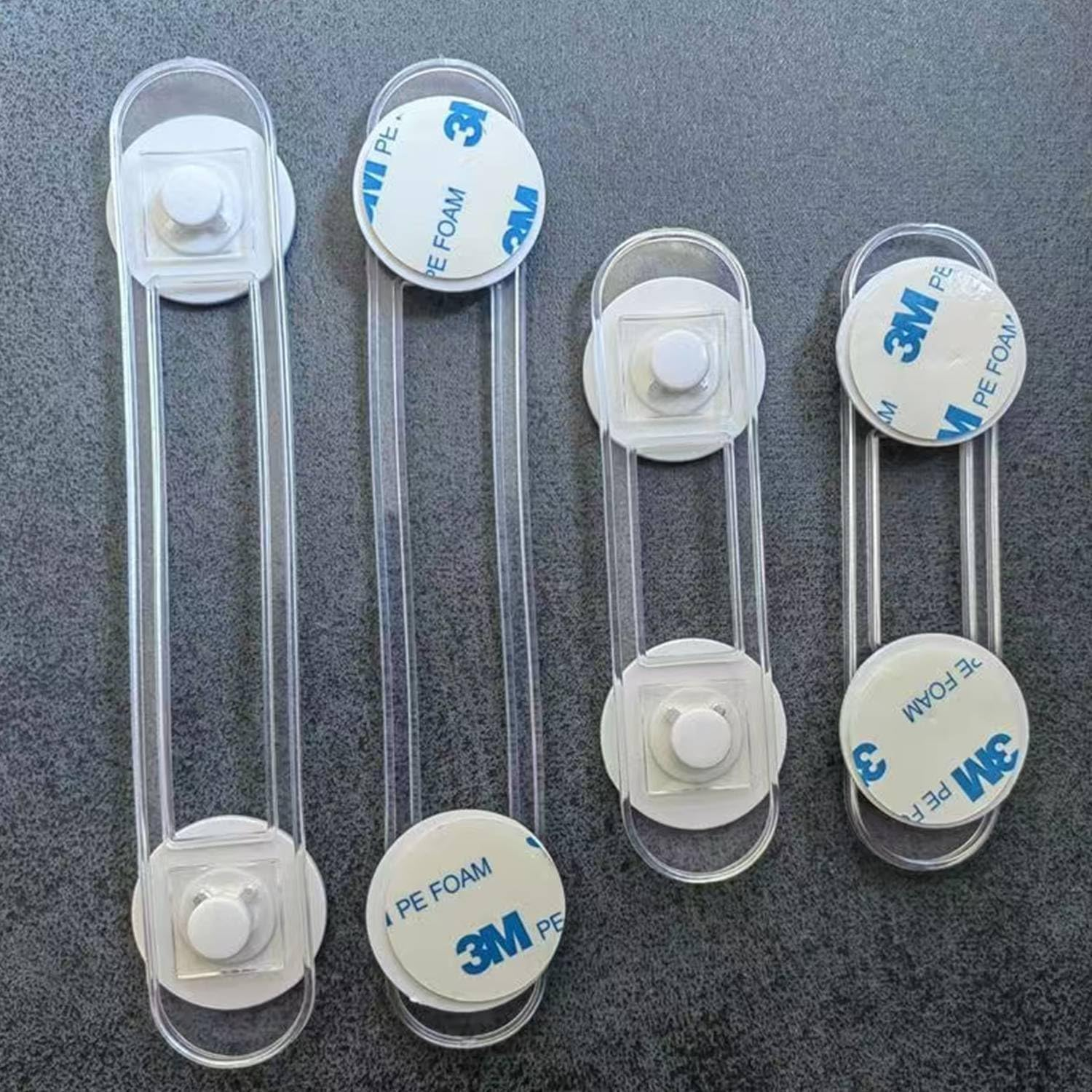 Child Safety Cabinet Locks - (10 Pack 11Cm) Baby Proofing Latches to Drawer Door Fridge Oven Toilet Seat Kitchen Cupboard Appliance Trash Can with 3M Adhesive - Adjustable Strap No Drill No Tool