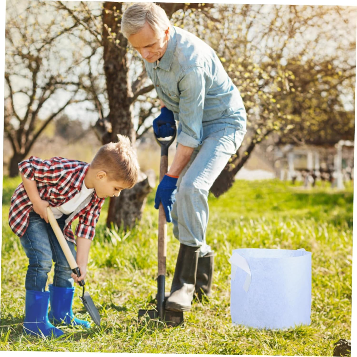 CANIGHT 10Pcs Plant Grow Bags with Handles Potato Grow Bags Fabric Pots Root Container Reusable for Gardening