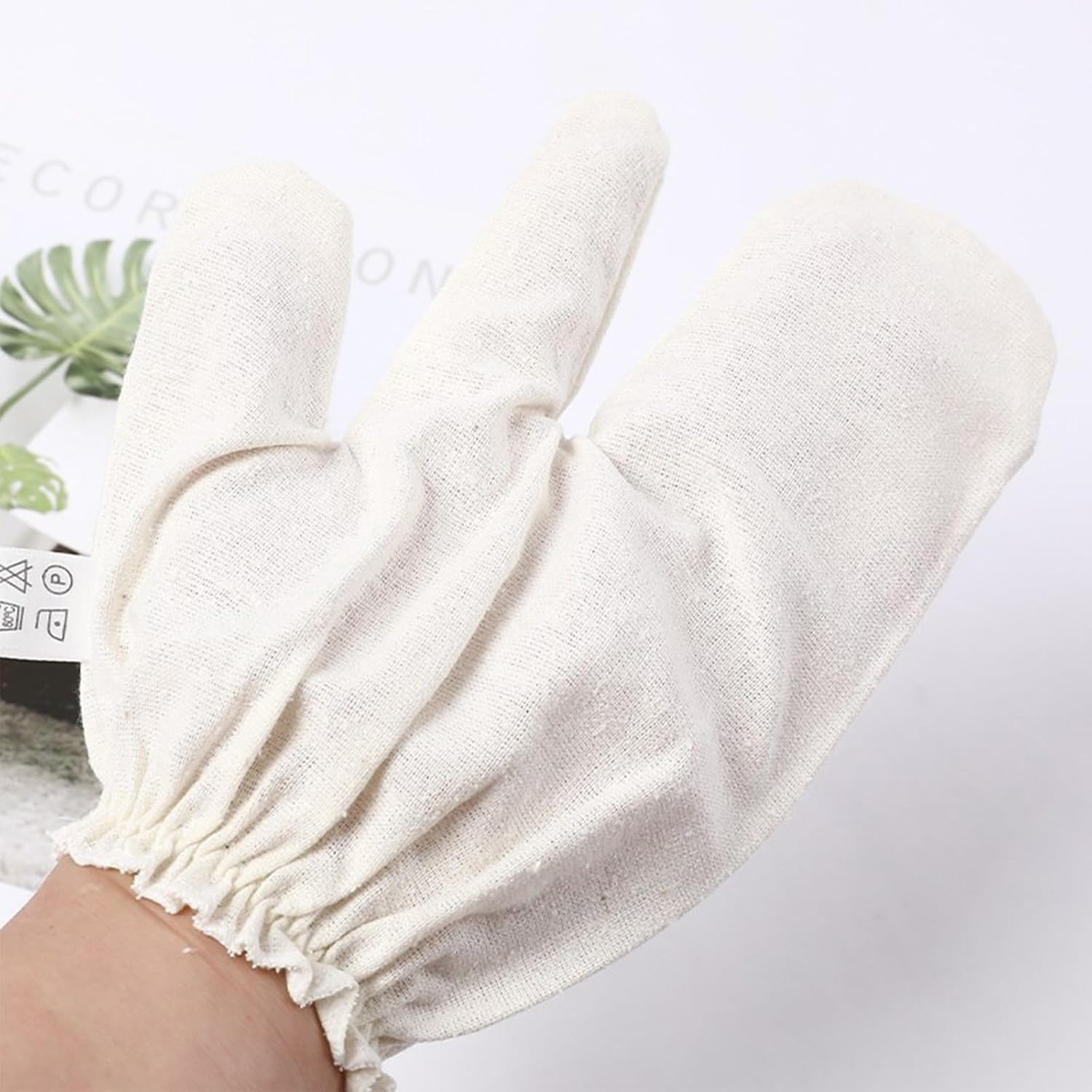 Garshana Gloves Raw Silk Massage Gloves Ayurvedic Massage, Body Exfoliating Gloves, Exfoliating Bath Massage Scrubbing Glove with Elastic Wrist Bands for Dry Brushing (2 PCS) image number 3