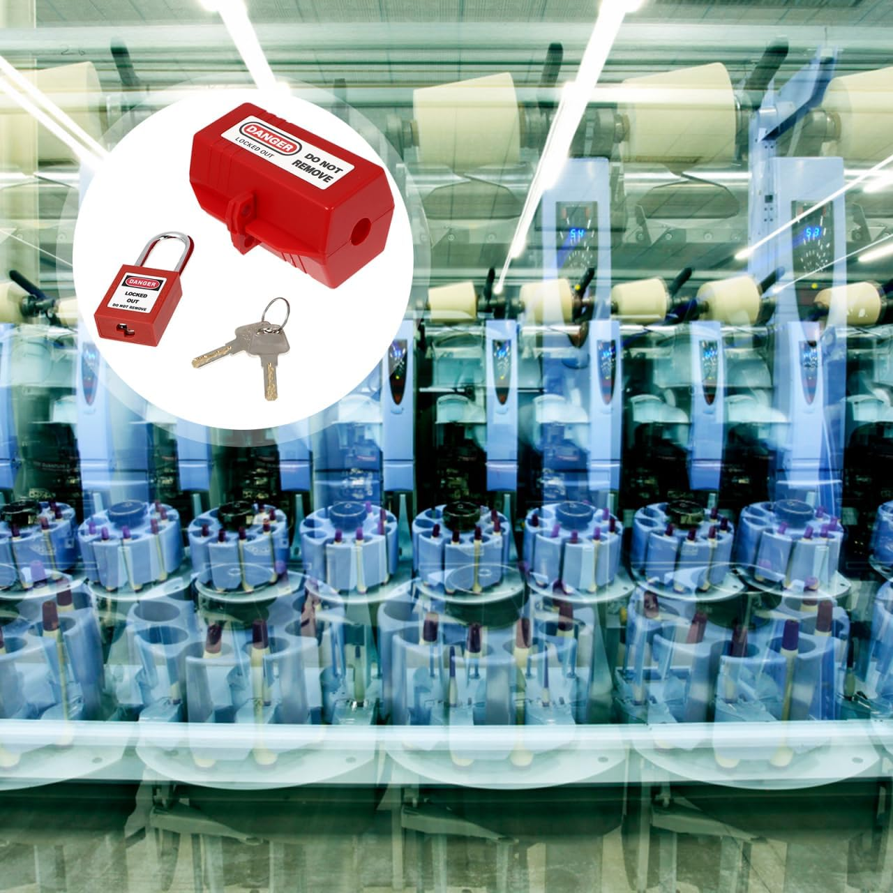 1 Set Household Appliance Plug Lockout Child Safety Power-Off Lock for Industrial Domestic Plugs Plastic Lock Box image number 6