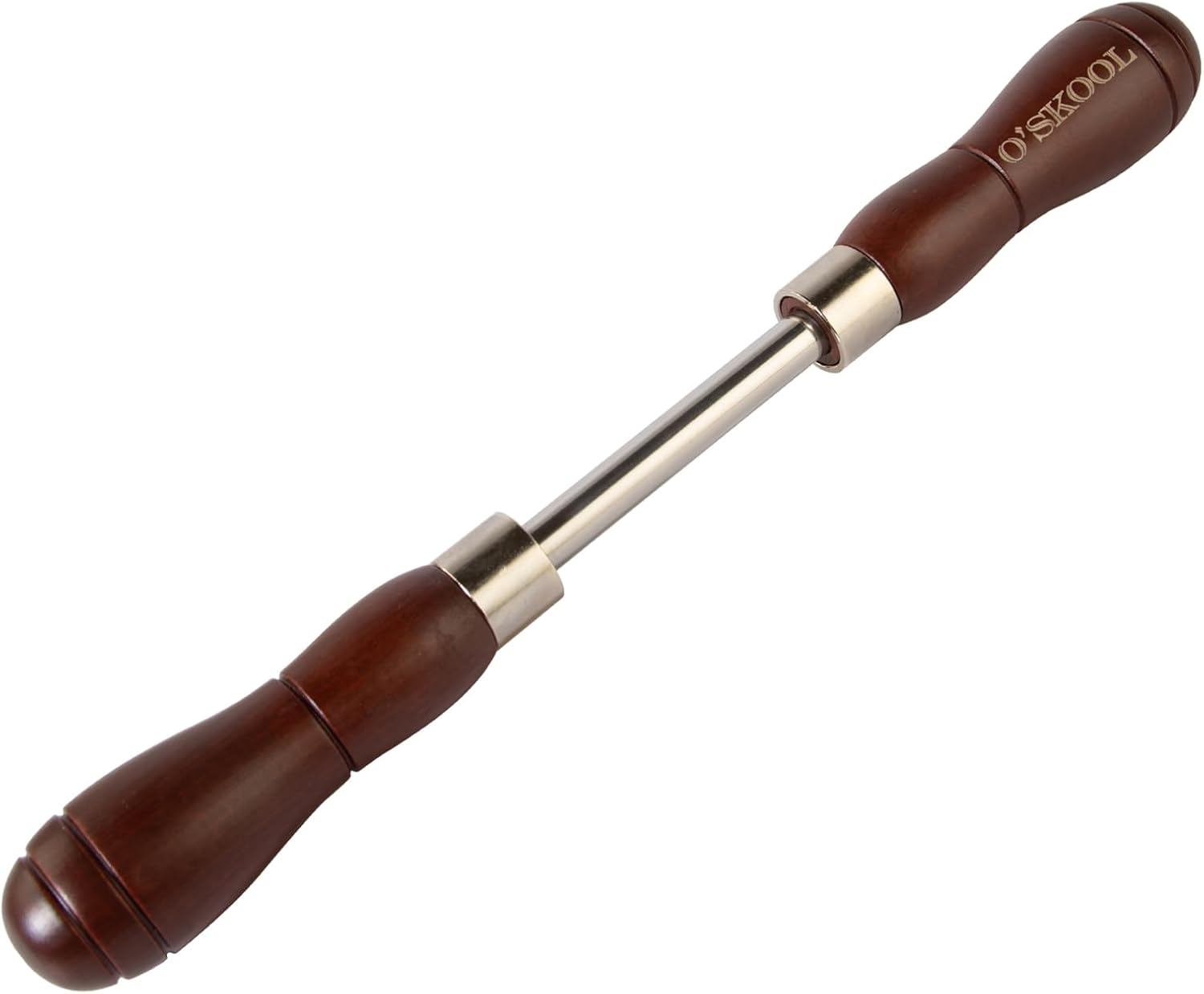 O'SKOOL Scraper Burnisher with &Oslash;3/8" X 3-1/16" Chrome Molybdenum Steel Rod and Beechwood Dual-Handle, SAF011 image number 2