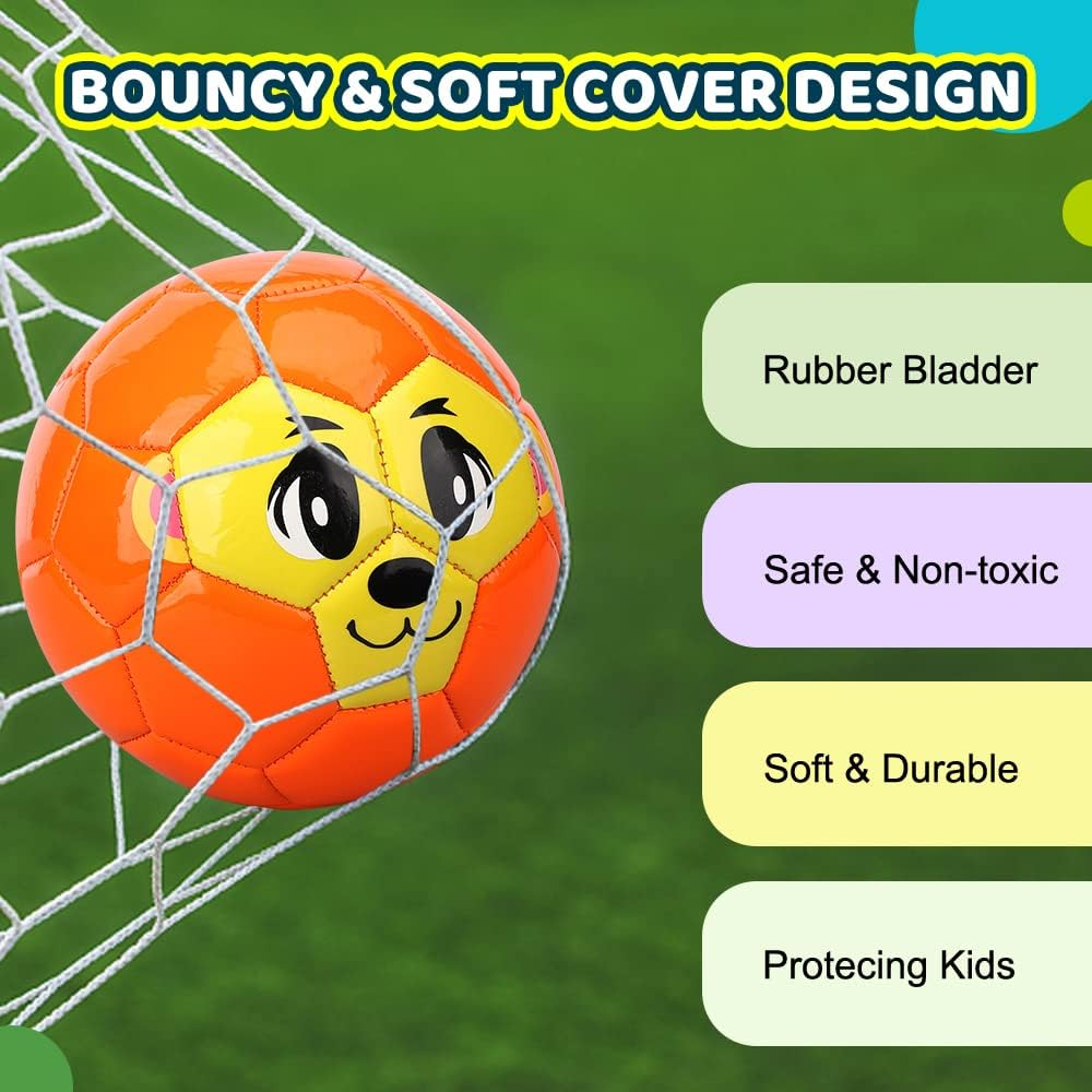 Dilabnda Mini 6.3 Inch Kids Toy Rubber Football Soft Balls Sports Ball Outdoor Activity Game for Teens Dodgeballs Playground Beach Pool Balls for Toddlers Adults (3 Pack)
