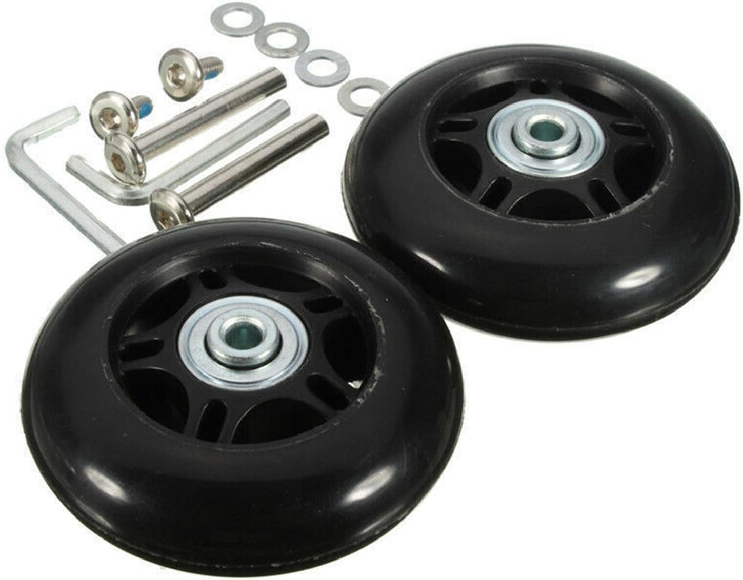 Luggage Suitcase Replacement Wheels Wheel, Suitcase Wheels Replacement Wheels - Mute Trolley Case Wheels, Luggage Replacement Wheels for Shopping Trolleys and Luggage, 2 Pieces 54 Mm X 18 Mm, Siehe