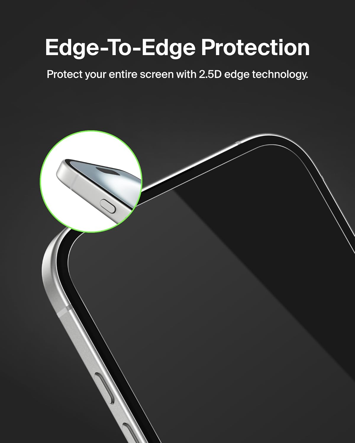 Belkin Iphone 15 Screenforce Temperedglass Treated Screen Protector 2 Pack - Slim & Scratch-Resistant &ndash; Includes Easy Align Frame for Bubble Free Application image number 5