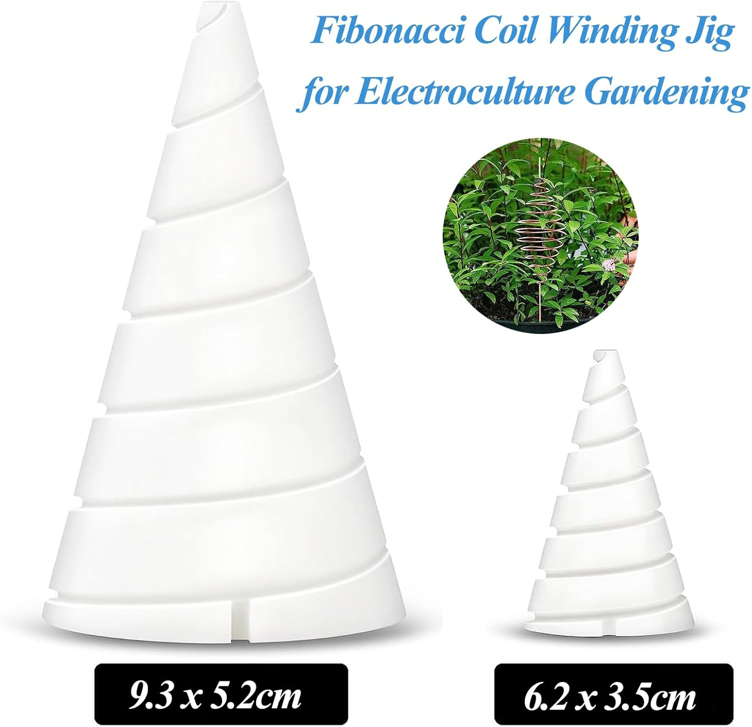 2 Pcs Fibonacci Coil Winding Jig - for Electroculture Copper Gardening Antenna, Upgraded Electro Culture Gardening Antenna Wire Antenna Jig, Copper Garden Tools (Small and Large) image number 1