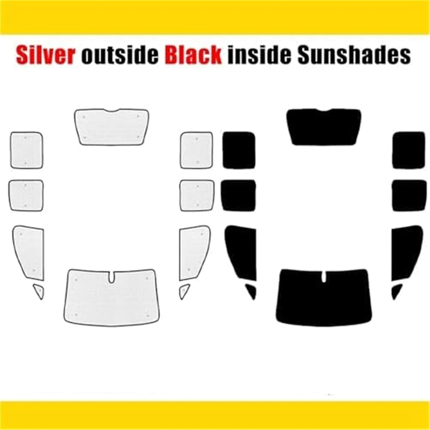 Pexorin Car Sun Shades, for VW, for Caddy, 2K, for Maxi 2003-2019 2010 2011 2012 2013 Car Full Sun Visor Protection Window Sun Visor Sunshade Cover Accessories Car Window Shades(All Sunshades) Car Ful - Black Front Windshield image number 4