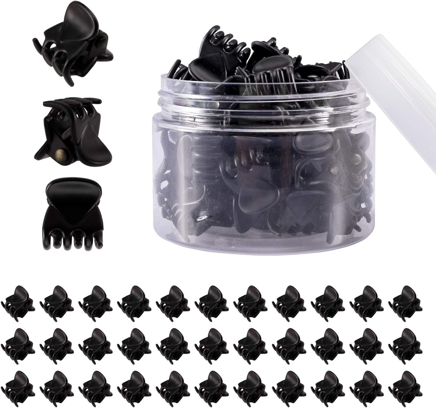 YOHAMA 36 Pcs Durable Mini Hair Claw Clips, Great for Design Kids and Adult Hairstyles, Decroation Buns, Pining Bangs, Strong Grip, Multifunction Clamp Clips.(3 Colors)