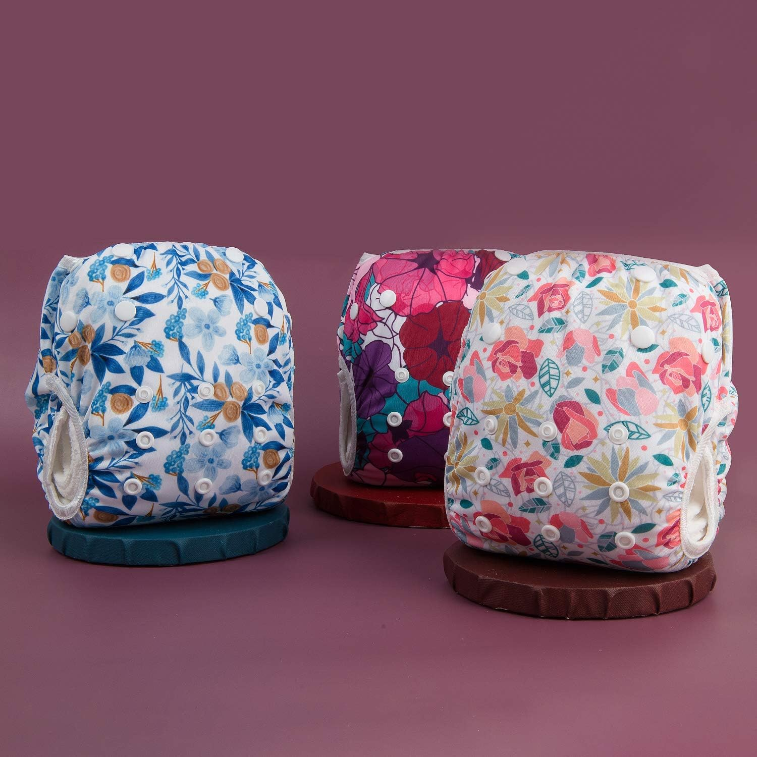 ALVABABY Swim Diaper 3Pcs Baby Swim Diapers Reusable Washable Adjustable for Swimming Lesson Baby Toddler Boys Girls 0-3T 3SWY03-AU image number 5