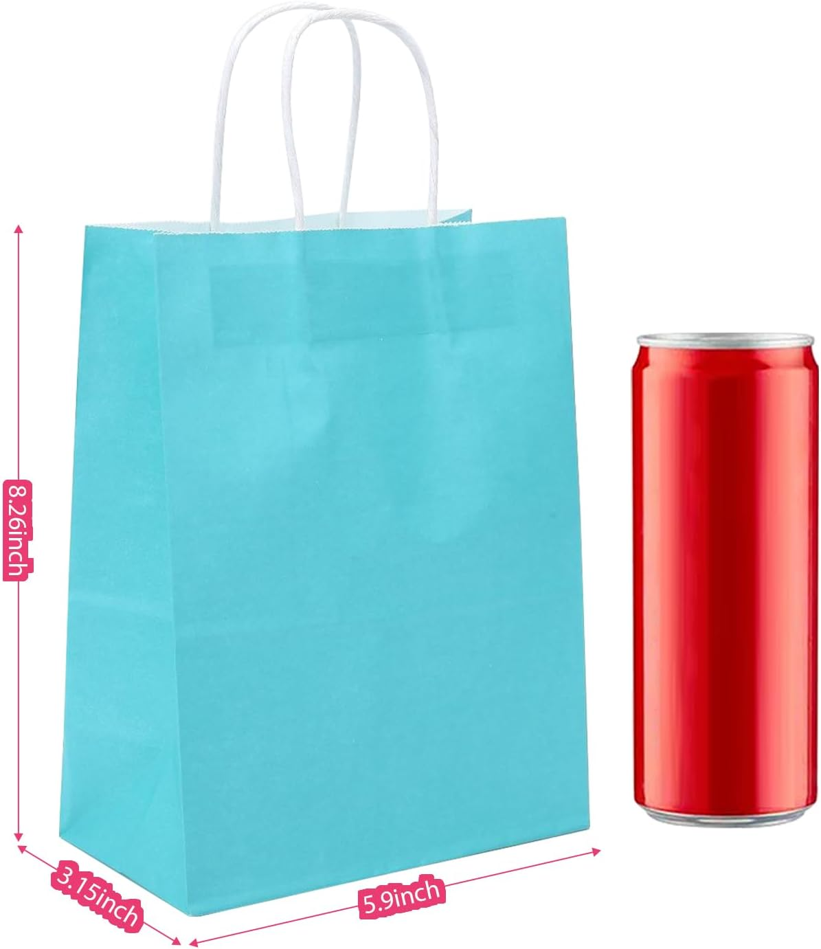 50 Pieces Paper Gift Bags with Handle, H HOME-MART Gift Bag Kraft Paper Party Bag Rainbow Gift Bag for Kids Birthday, Baby Shower, Crafts, Wedding, Christmas Party Supplies image number 2