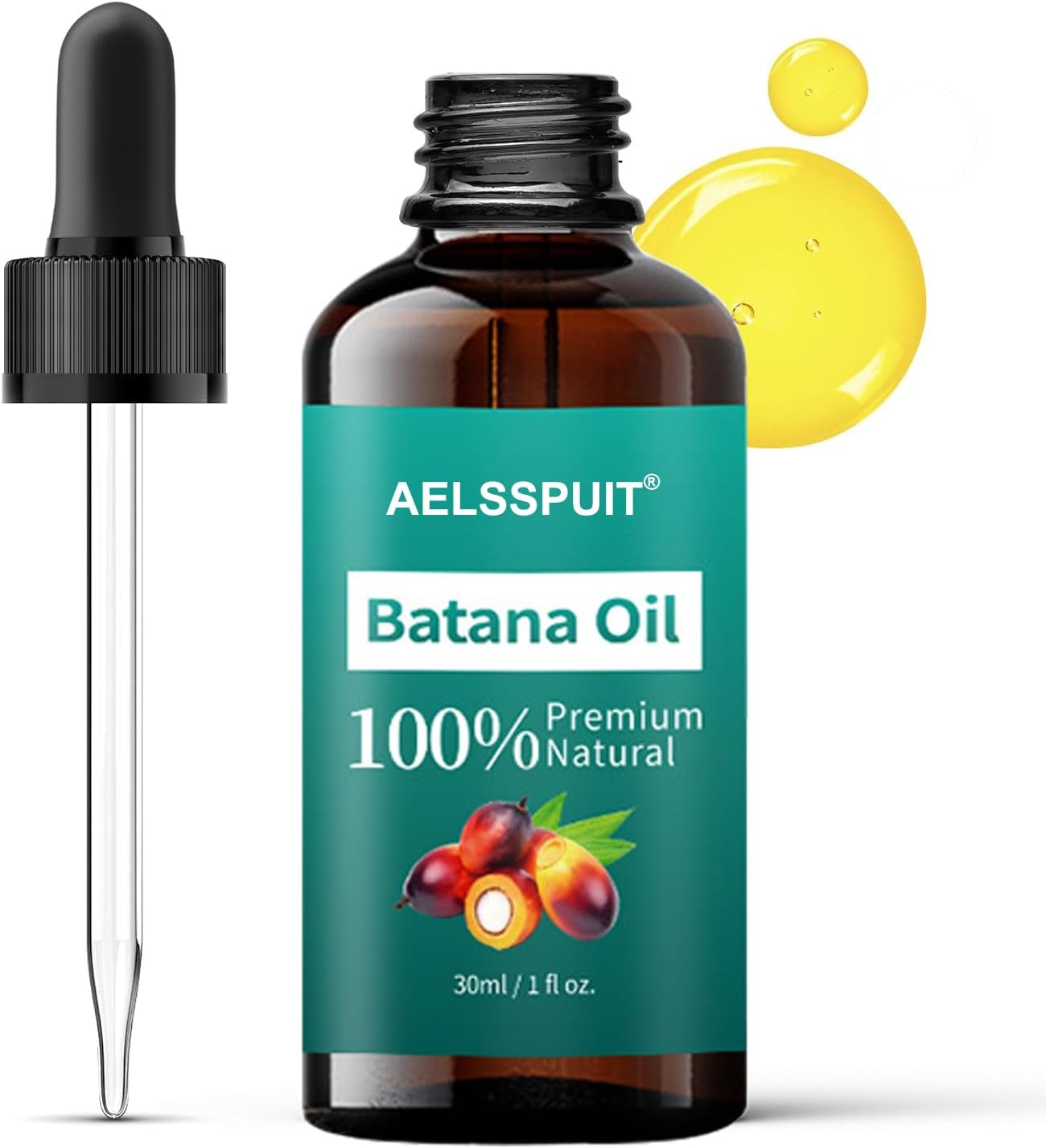 AELSSPUIT Batana Oil 30ML-100% Cold-Pressed Vegan Hair Oil for Growth & Care | Organic Scalp Treatment to Strengthen Roots & Thicken Hair image number 3
