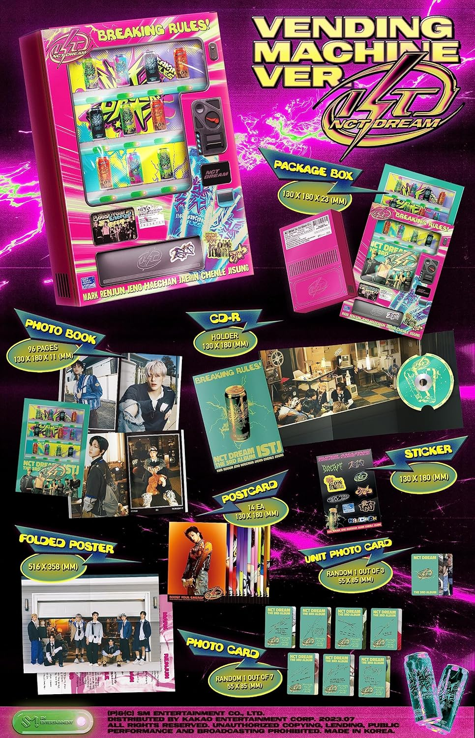 NCT Dream ISTJ 3Rd Album Contents+Sticker+Photocard+Tracking Sealed (Vending Machine Version) image number 5