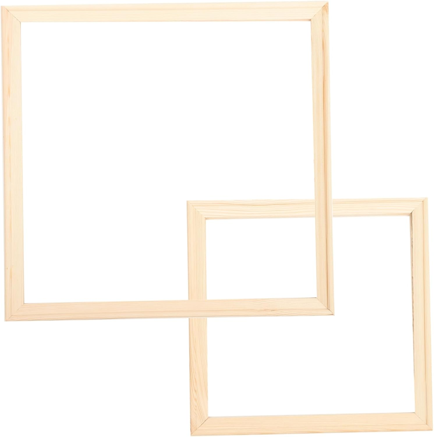 KONTONTY Stable Art Frames 2 Sets of Wooden Painting Frames 30Cm 40Cm for Canvas Art