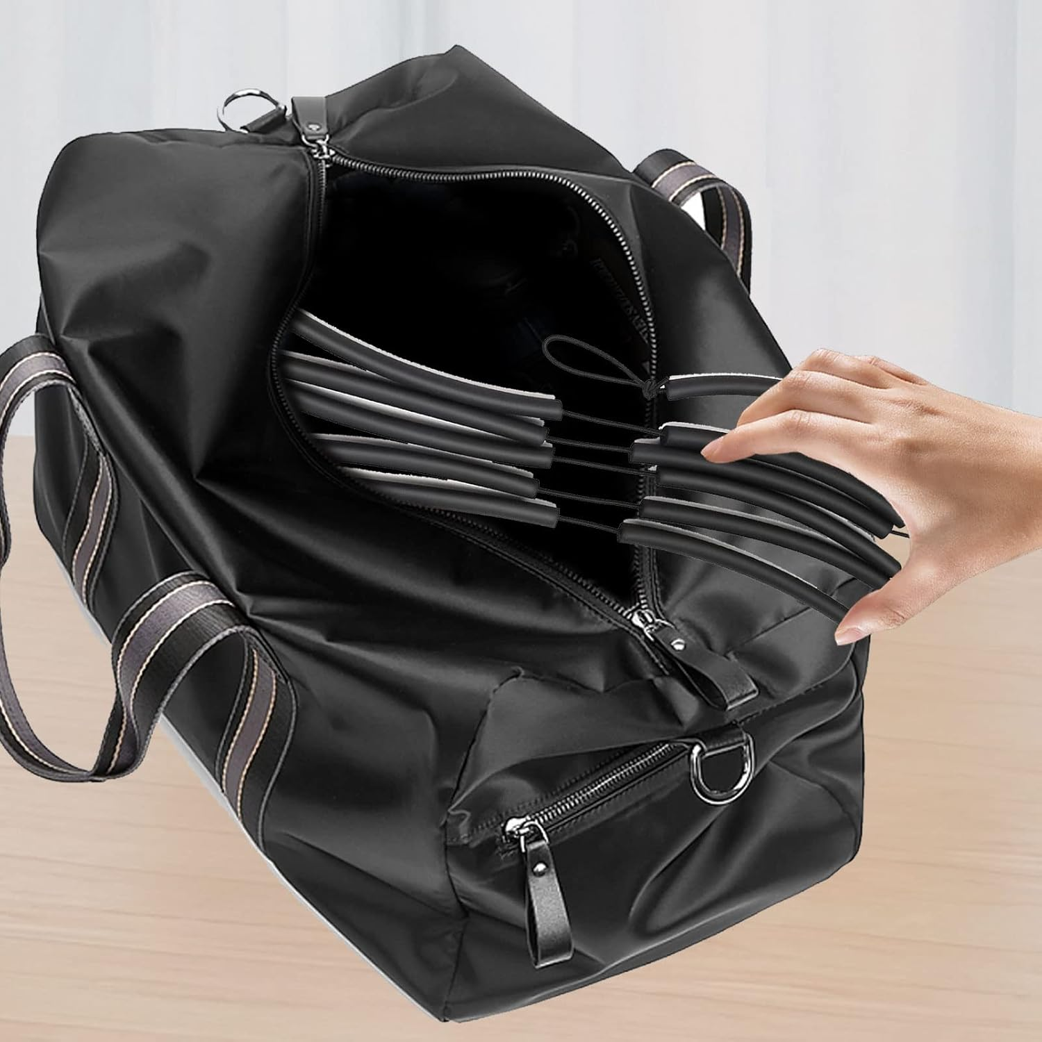 High Jump Elastic Crossbar, 8.2Ft High Jump Training Equipment Long High Jump Elastic Bungee Cord High Jump Field Training Accessories Elastic Crossbar Foam for Beginners Teens Men Women image number 3