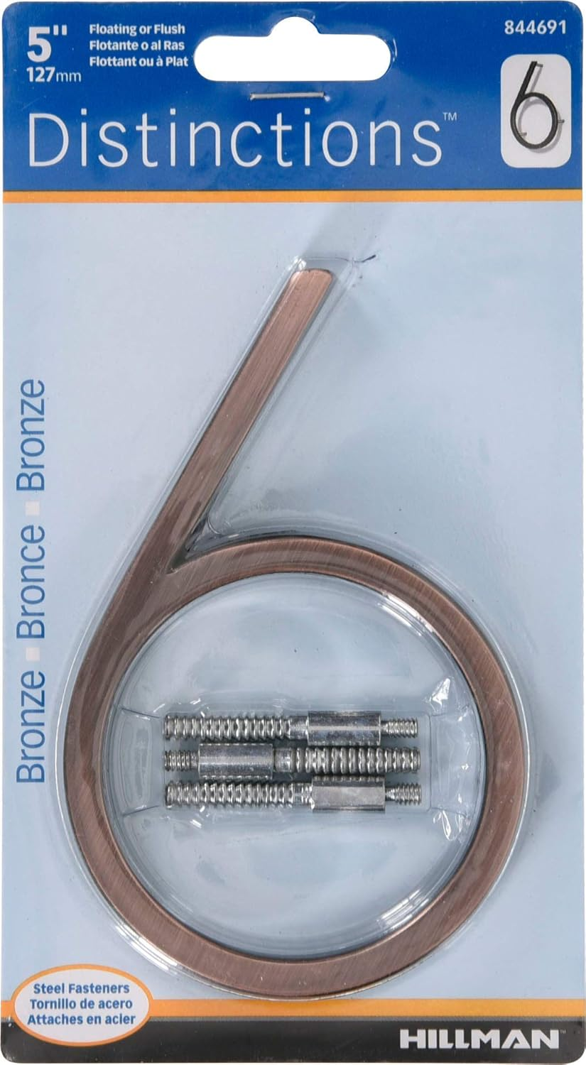 Distinctions by Hillman 844691 5-Inch Floating Mount House Bronze, Number 6 image number 2