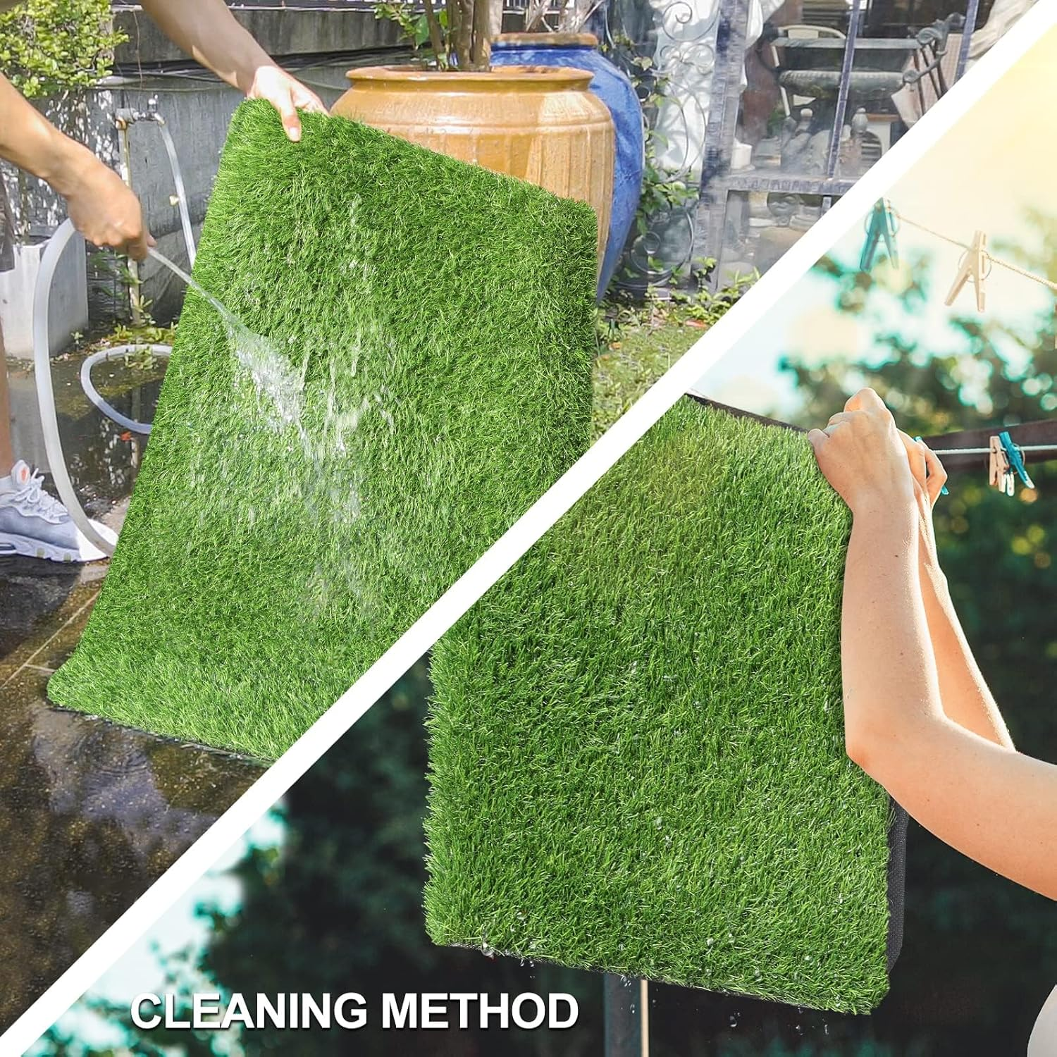 Olanto Artificial Grass Mat, Turf Grass Front Door Mats Outdoor/Indoor, Realistic Fake Grass Rug for Dog, Entrance, Patio, Camper, Home Decor, 36&rdquo; X 59&rdquo; image number 1