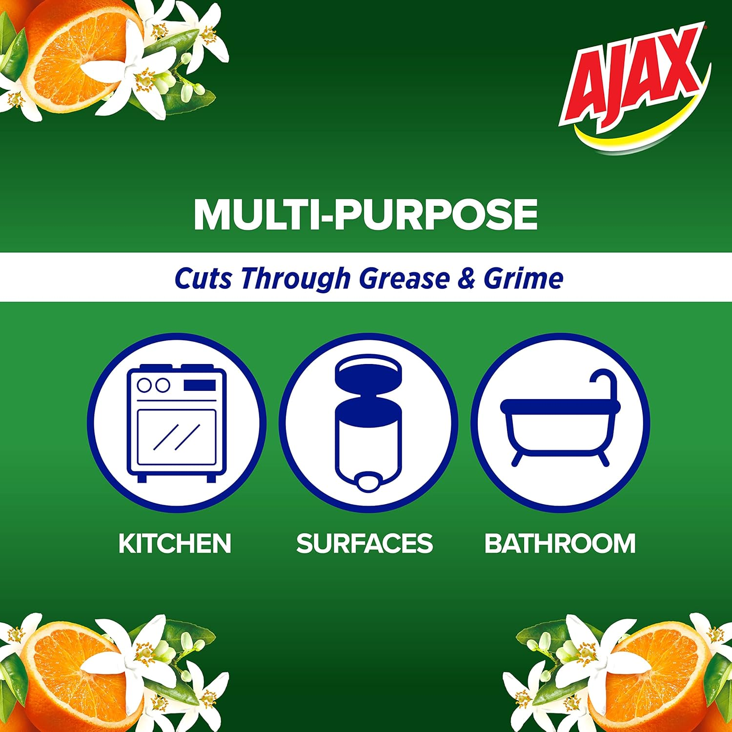 Ajax Spray N' Wipe Multi-Purpose Cleaner Trigger, 475Ml, Orange Mountain Blossom Surface Spray, Divine Blends, Household Grade image number 3