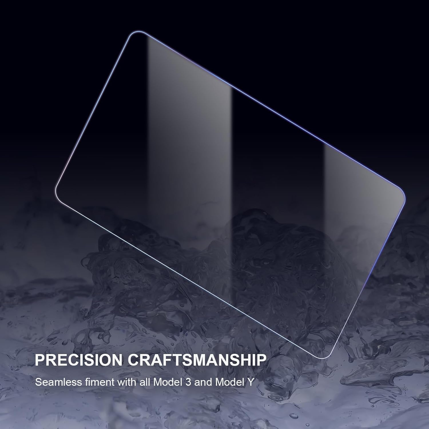 Screen Protector for Tesla Model Y 2021-2024 Model 3 2021-2023 with Precise Alignment Film Tools, Anti-Scratch High-Hardness Ultra Clear Tempered Glass Protection Seamlessly Integrates with the Tesla 15" Centre Touchscreen image number 5