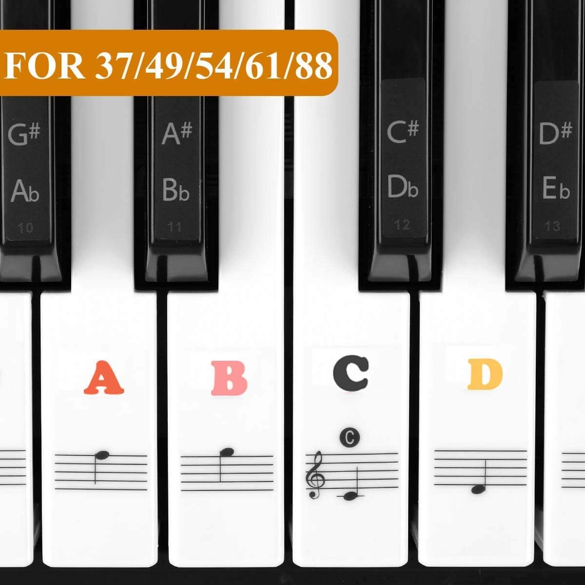 Piano Adventures Level 1 2Nd Edition Learning Set by Nancy Faber - Lesson, Theory, Performance, Technique & Artistry Books & Juliet Music Piano Keys 88/61/54/49 Full Set Removable Sticker