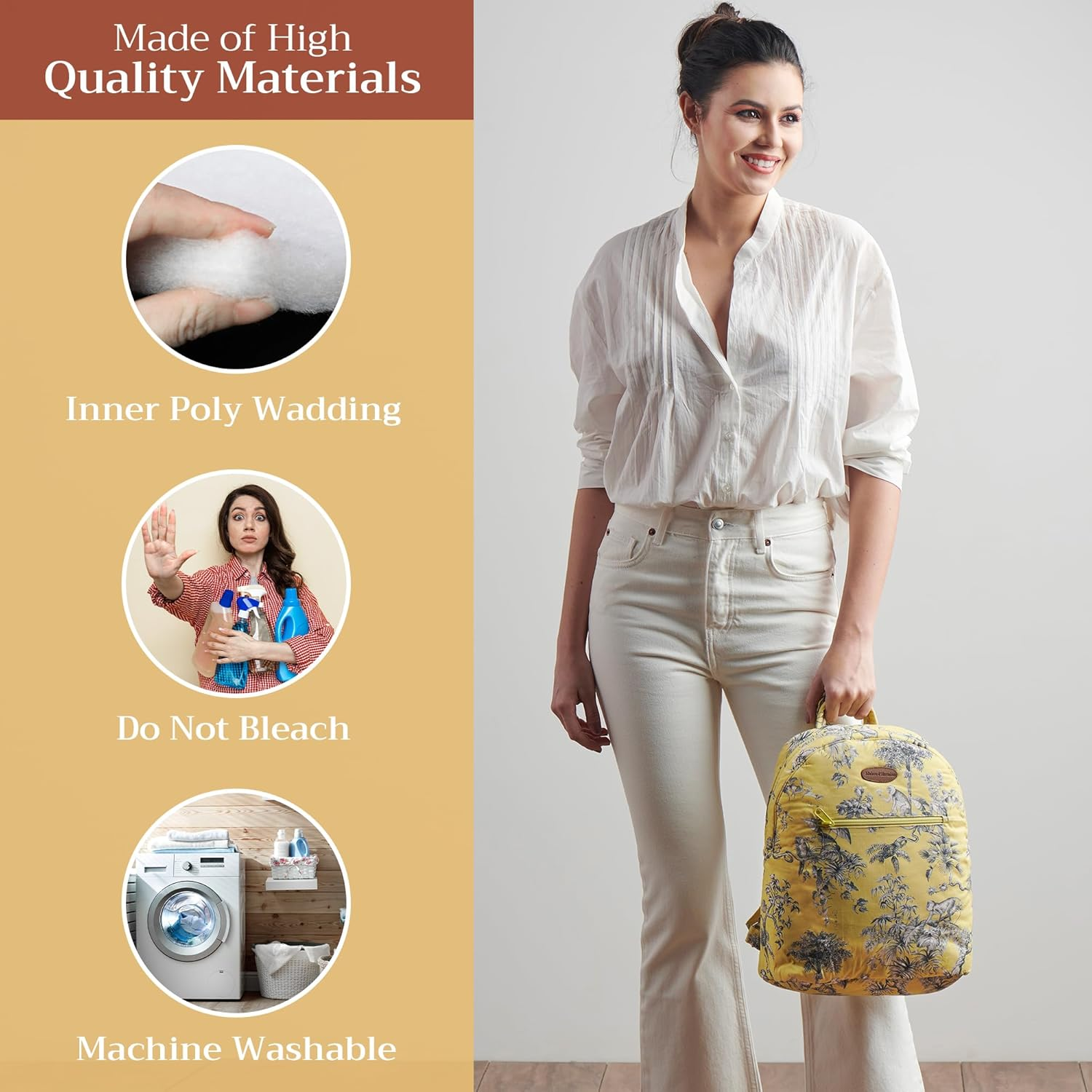 Maison D' Hermine Cotton Backpack - 22 - Katmandou - Turquoise image number 3