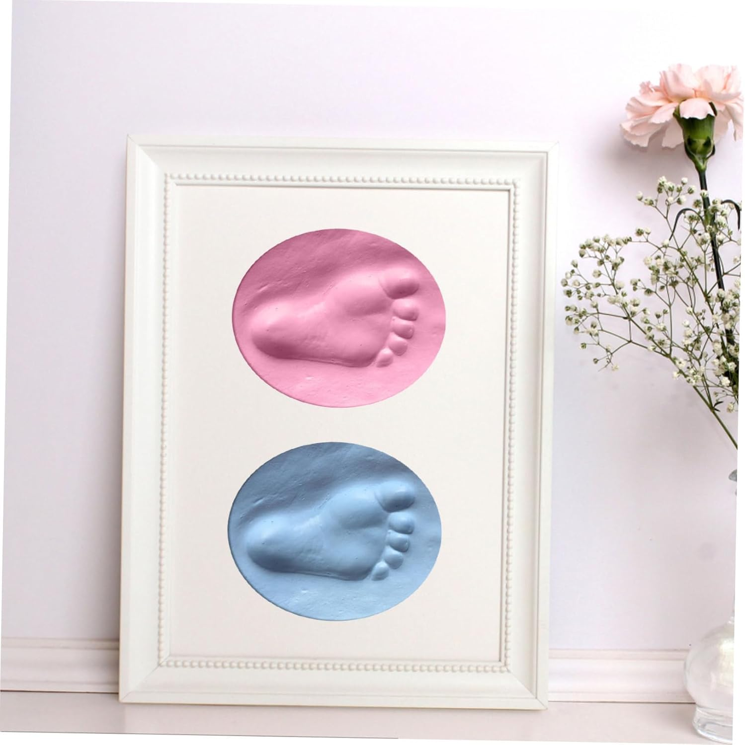 4Pcs Handprint Footprint Kit Newborn Keepsake Ornament Kit Handprint Footprint Molds image number 3