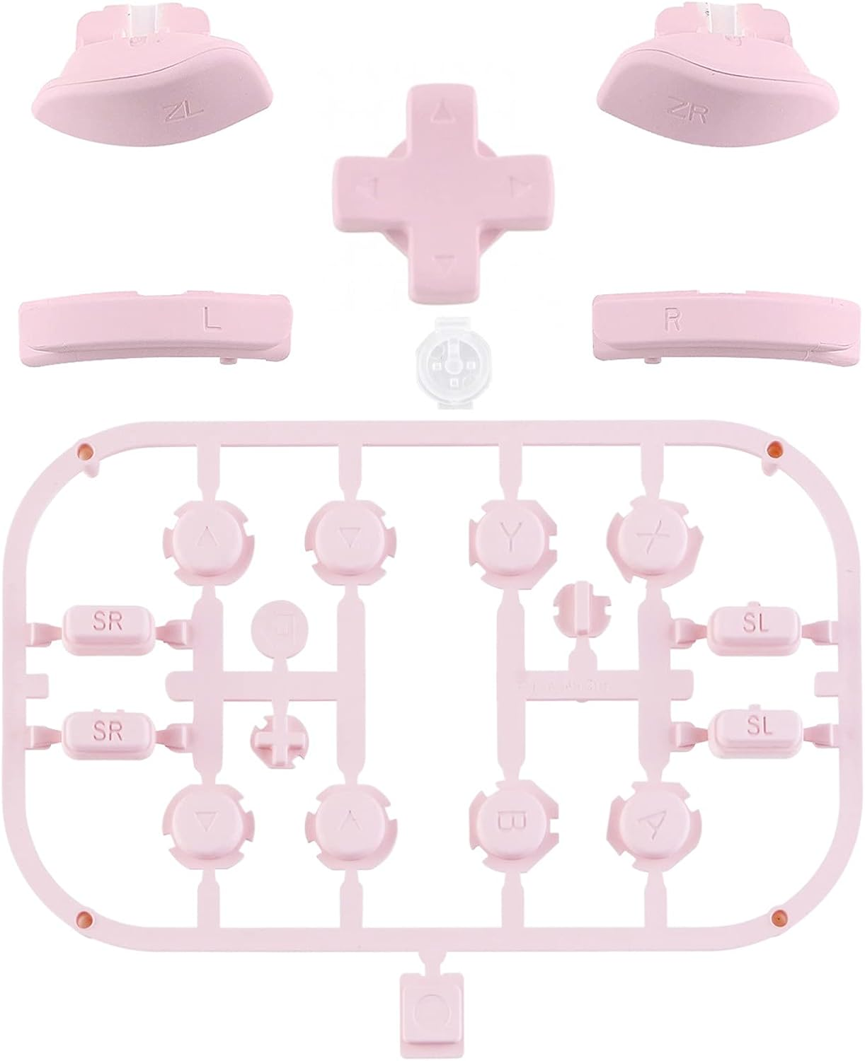 Cherry Blossoms Pink D-Pad ABXY Keys SR SL L R ZR ZL Trigger Buttons Springs, Full Set Buttons for Nintendo Switch Joy-Con & Switch OLED Joycon (D-Pad ONLY Fits for Extremerate Joycon D-Pad Shell) image number 1