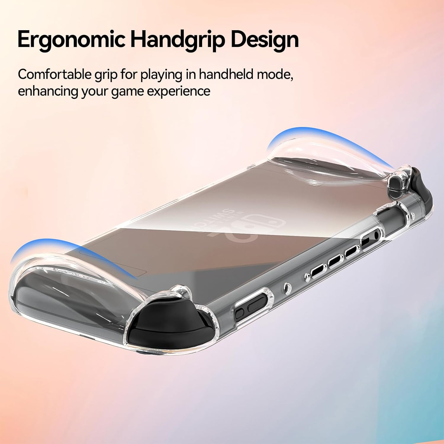 Geekshare Clear Case Compatible with Switch 2, TPU Grip Protective Cover for Switch 2025 Console and Joy Cons image number 5