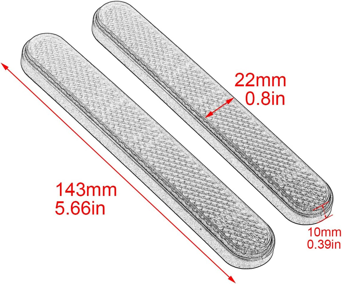 HDBUBALUS Front Rear Reflector Sticker Saddlebag Latch Cover Reflector Lower Fork Reflector Fit for Harley Touring Sportster XL883 Touring Dyna 1 Pair image number 5