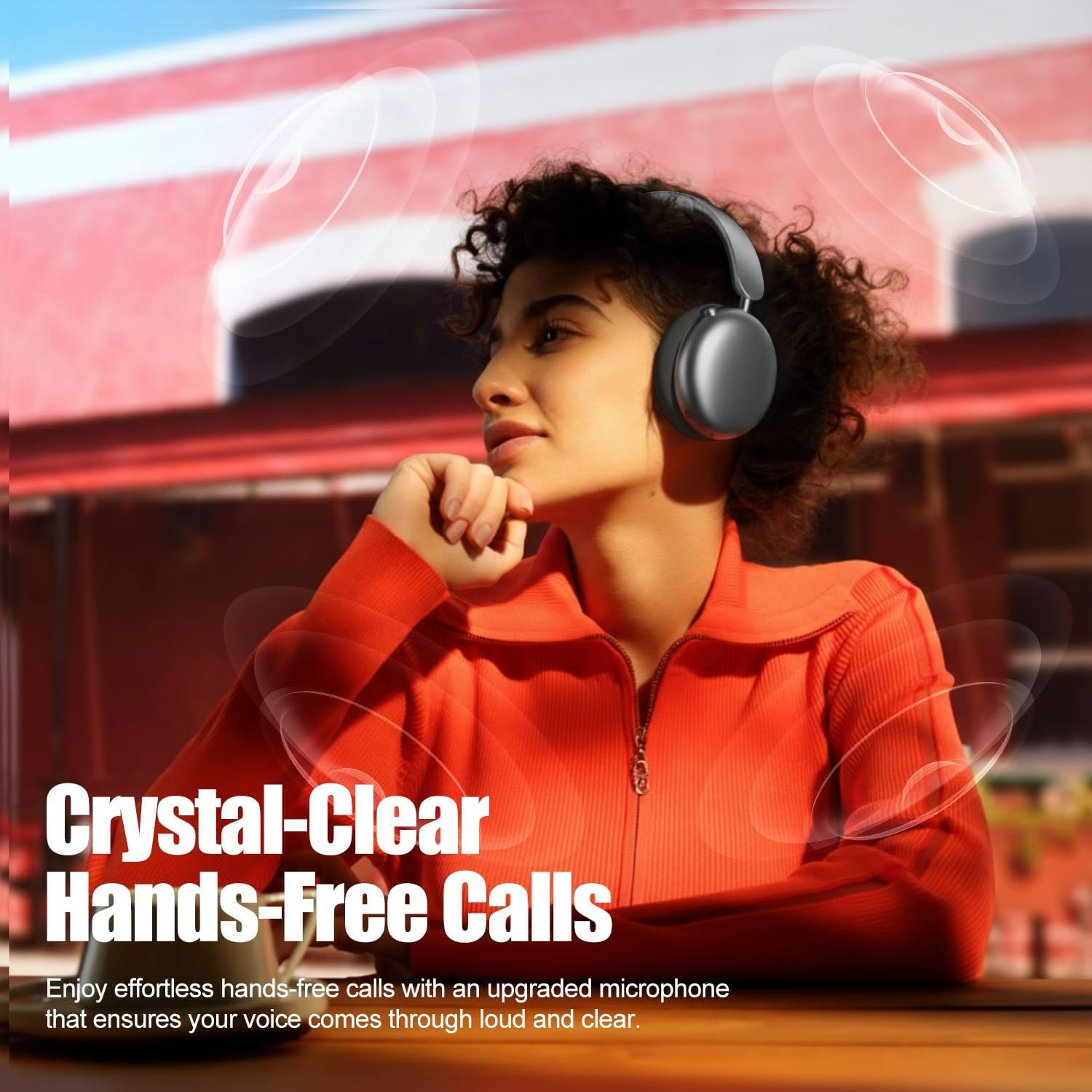 Y06 Wireless over Ear Headphones, Noise Canceling Bluetooth 5.3 Headphones with Eq,Hi-Res Audio,48H Playtime-Grey image number 4