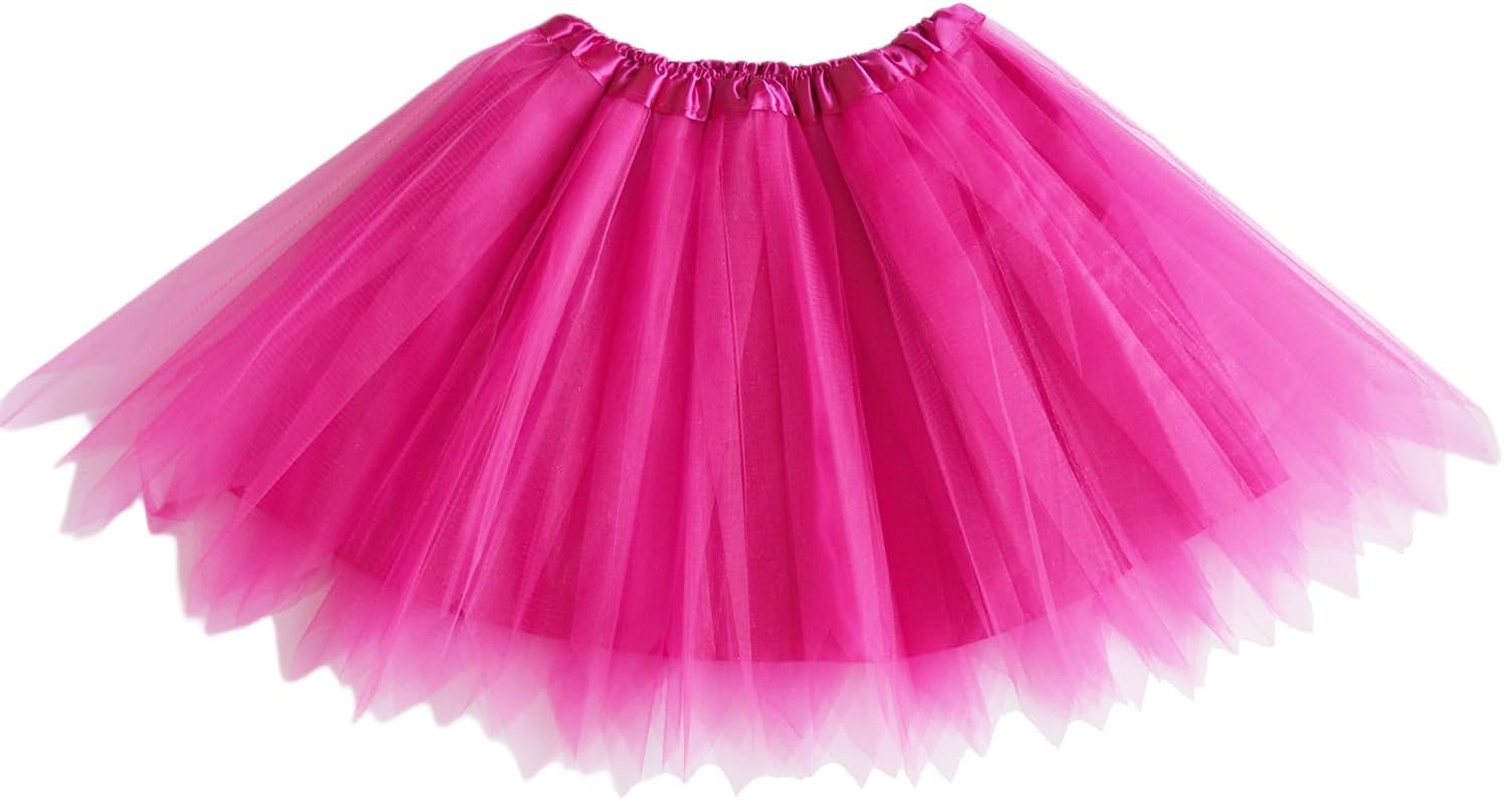 Women 4 Layered Tutu with Lining Adult Teens Tulle Skirts Woman Running Tutu Skirts 1950S Halloween Costumes Tutus - Green image number 3