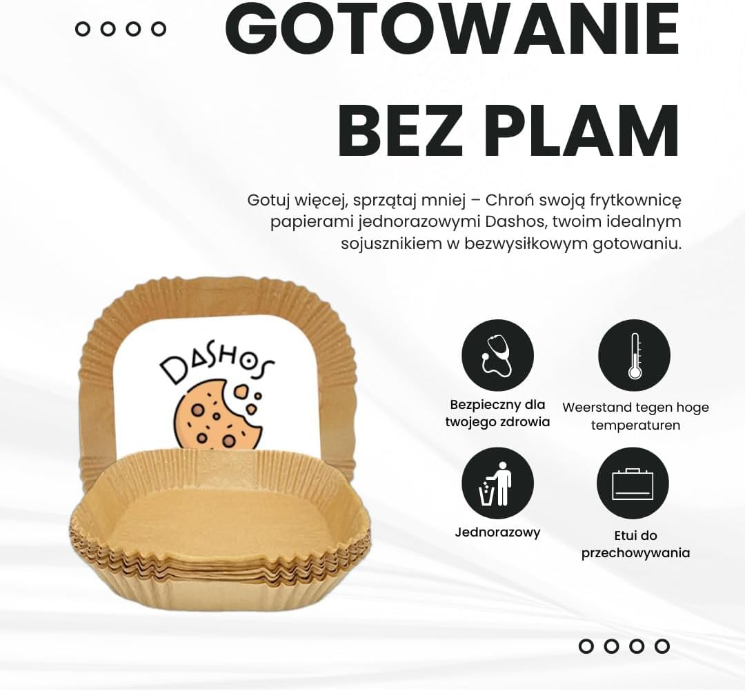 Paper Air Fryer 20-24 Cm (Pack of 100) Compatible with CECOTEC COSORI 6.4 L Dual Blaze Cosori 5.5 L - Accessories Air Fryer - Paper for Air Fryer - Paper Moulds for Air Fryer image number 3