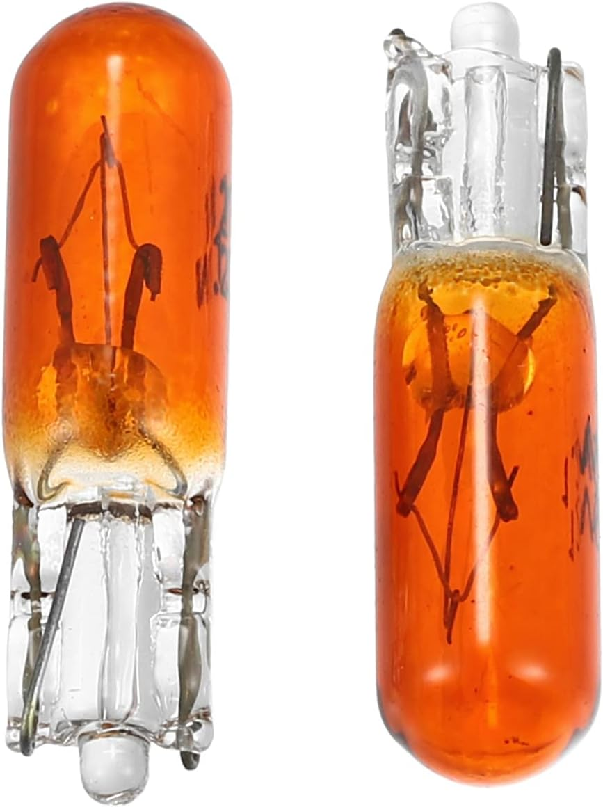 X AUTOHAUX 10Pcs DC 12V T5 W1.2W LED Dashboard Light Amber for Car Internal image number 3