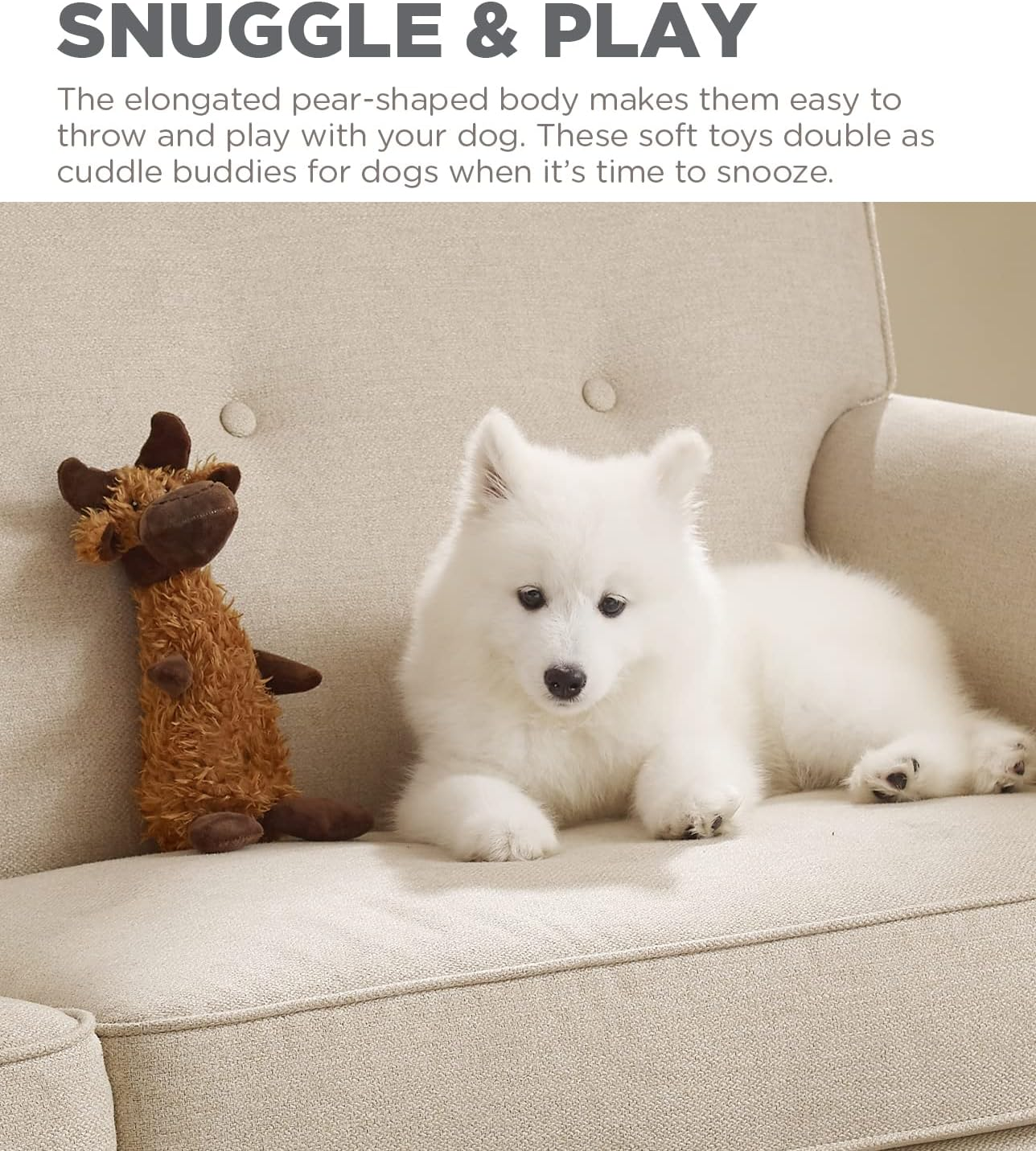 Charming Pets Scruffles Moose Plush Toy, Large 43Cm image number 2