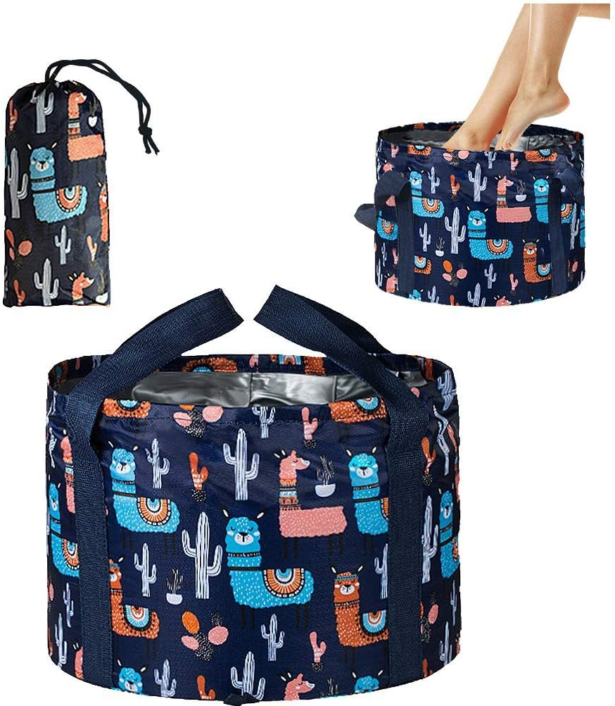 Foot Bath Basin Portable Travel Collapsible Foot Basin Folding Foot Bath Tub Soaking Feet Bucket for Camping Washing image number 4