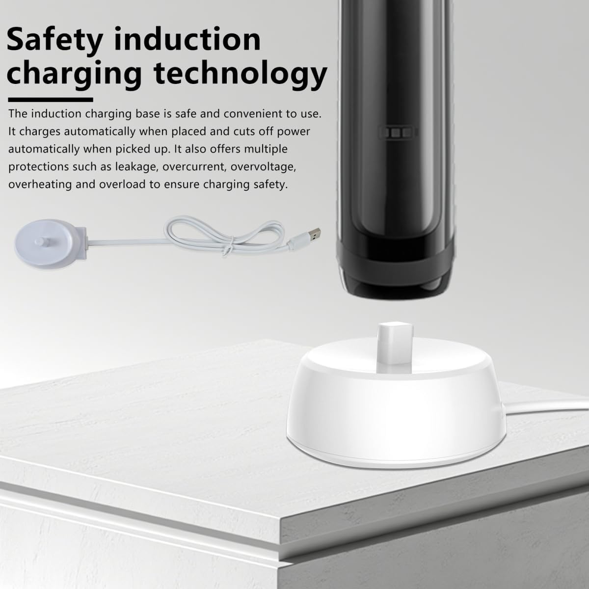 Replacement Electric Toothbrush Charger, IP67 Waterproof Charger Base, Compatible with B-Raun Oral B 3757 Type D12 S12 S18 D10 D16 D17 D18 D19 D20 D29 D34 D36 image number 1