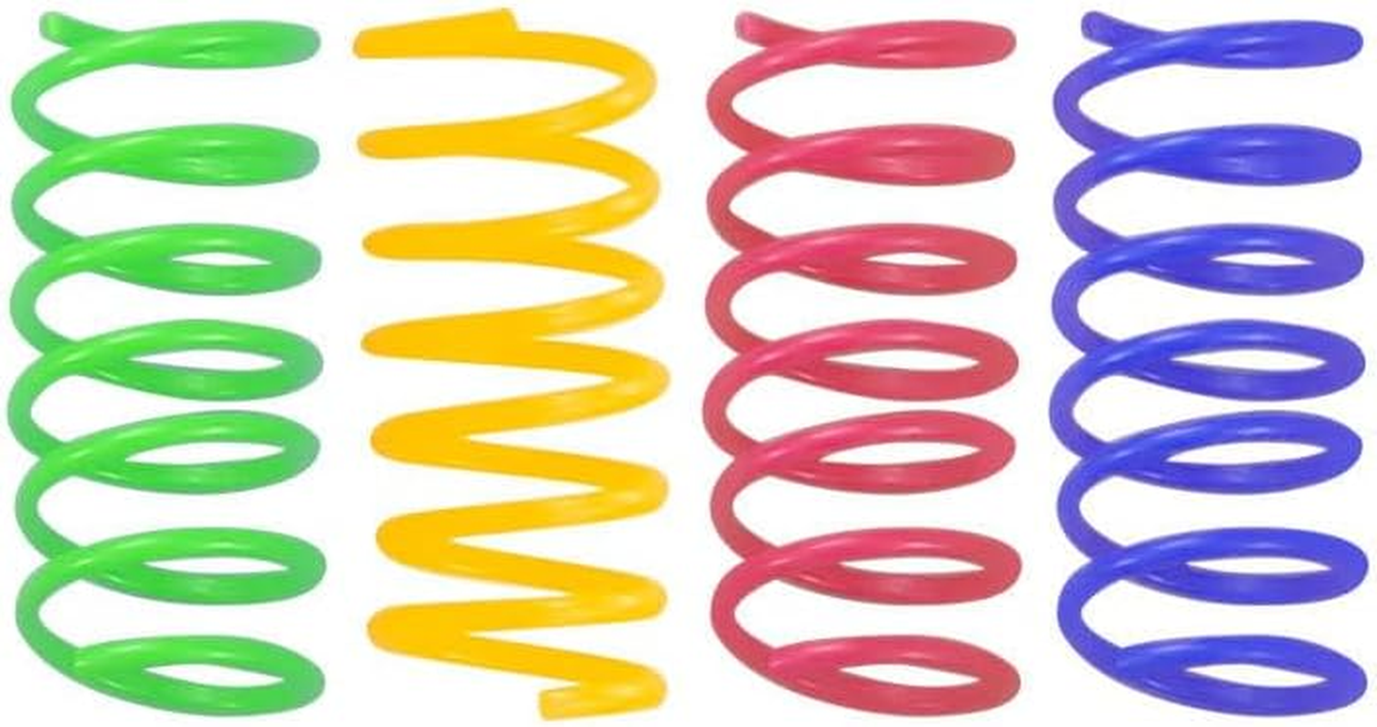 10 PCS Cat Toys Set - Crinkle Ball, Spring Toys, Bouncy Balls for Indoor Interactive Cats - Soft Kitten Toys, Plastic Spring Coils to Swat, Bite, Hunt image number 5