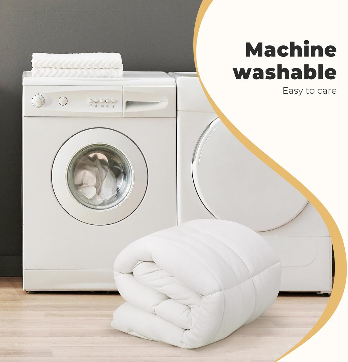 Dreamz Extra Thick Mattress Topper,Pillowtop Cover Pad,Fitted Mattress Protector,Machine Washable,Breathable Fluffy Soft,White,Queen image number 1