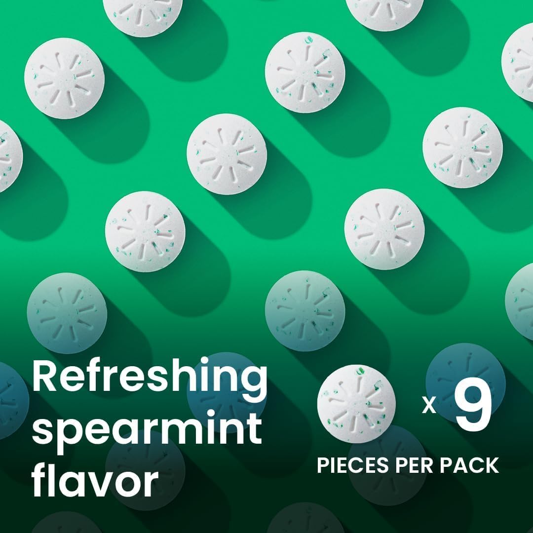 Neuro Energy Caffeine Gum (54 Pieces) - Sugar Free with L-Theanine + Natural Caffeine + Vitamin B12 & B6 - Nootropic Energy & Focus Supplement for Women & Men - Keto & Vegan, Spearmint Flavor image number 2