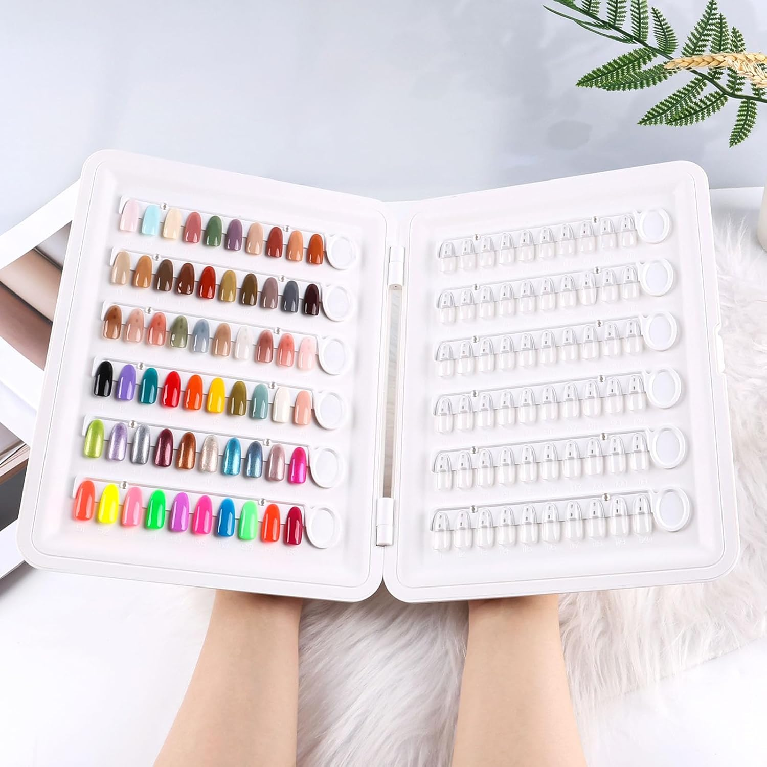 150 Pcs Clear Replacement Nail Tips for C9 C10 Nail Color Display Swatch Book (Transparent) image number 5
