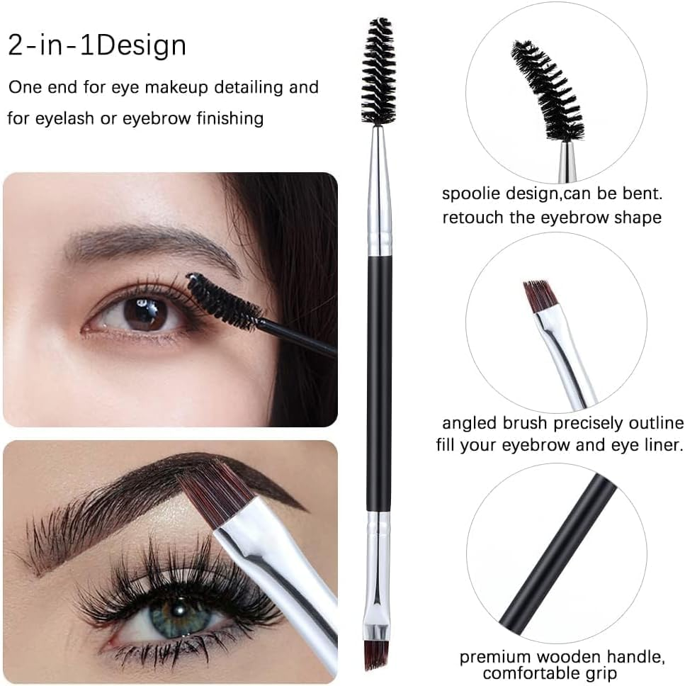 Eyelash Comb and Mascara Fan Brush for Lashes,5Pcs Lash Fan Brush Folding Angle Scalloped Lash Brush,Eyebrow Brush,Mascara Fan Brush,Angled Fan Shaped Eyelash Brush,Eyelash Eyebrow Brush for Lashes image number 2