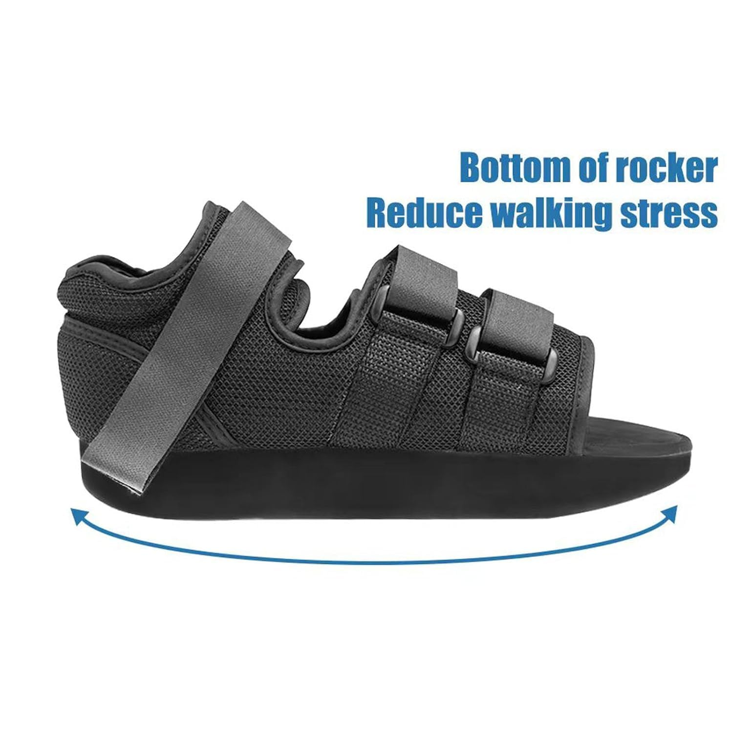 HUIHUA Post-Op Shoe - Adjustable Walking Shoe for Broken Foot, Post Surgery or Toe Surgical Walking Boot Orthopedic Recovery Cast, Left or Right Foot (L)