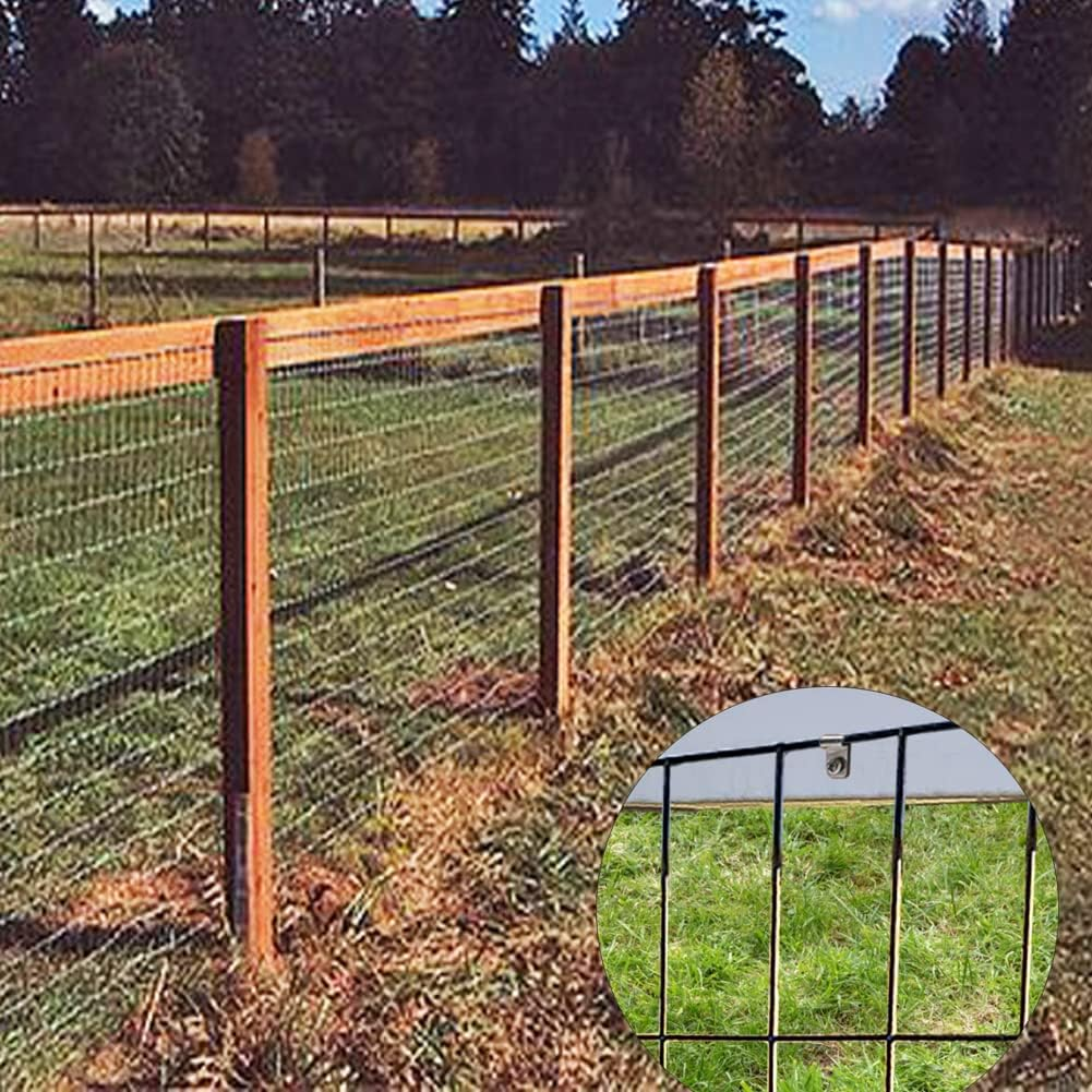 200 Pcs Silver Stainless Steel Wire Clamps, Agricultural Fencing Mounting Clips, 12-16 Gauge Welded Wire to Wood, Metal or Vinyl Fence image number 6