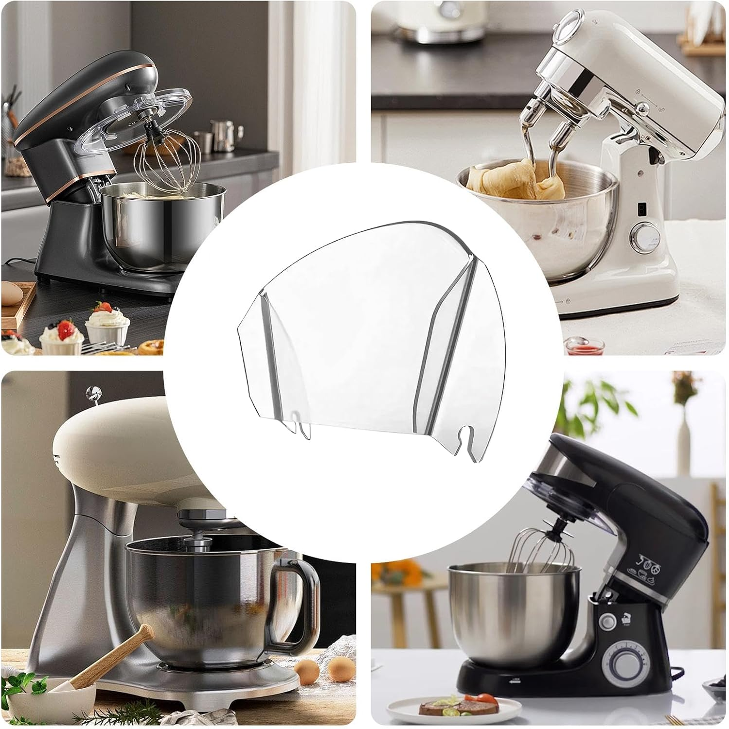 Pouring Cover for Mixing Bowl | Pouring Chute Attachments for Stand Mixer Bowl - Kitchen Cooking Appliance Accessories Dump Hoods for Indoor Restaurant Home image number 3