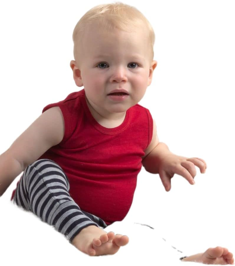 Merino Baby Vest for 12-18 Months Babies, Red image number 1
