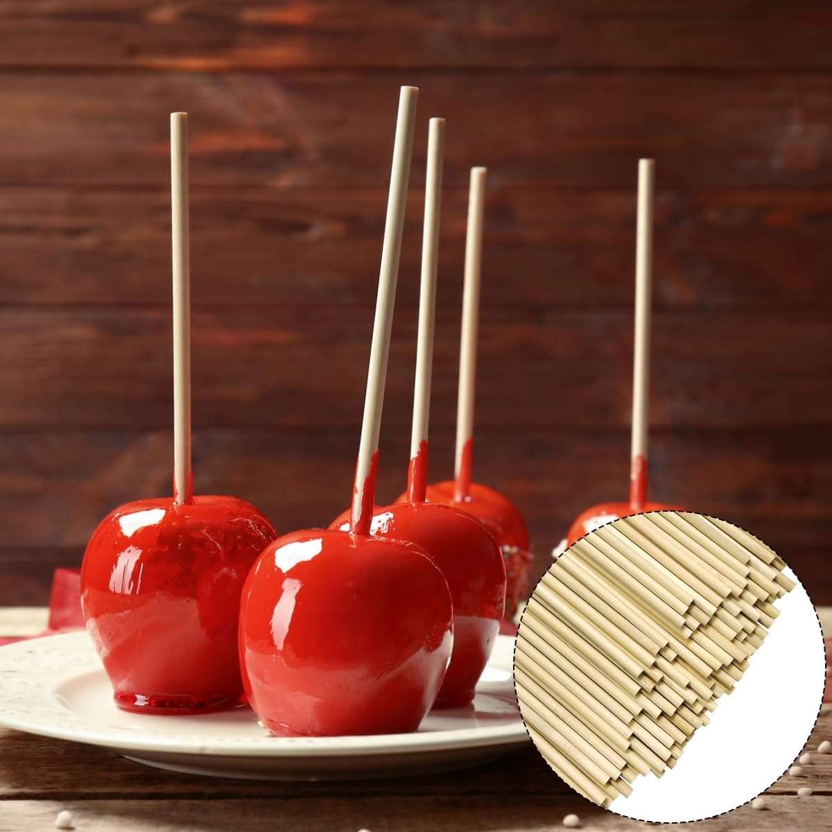 WELANE round Wood Sticks, 100 PCS Unfinished Bamboo Sticks for Arts Craft, DIY Crafts Projects image number 3