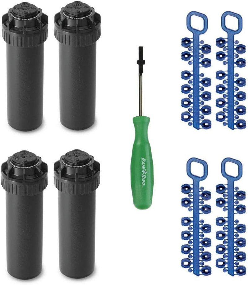 Rain-Bird 5000 Series Rotor Sprinkler Head - 5004 PC Model, Adjustable 40-360 Degree Part-Circle, 4 Inch Pop-Up Lawn Sprayer Irrigation System - 25 to 50 Feet Water Spray Distance (Y54007) (2 Pack)