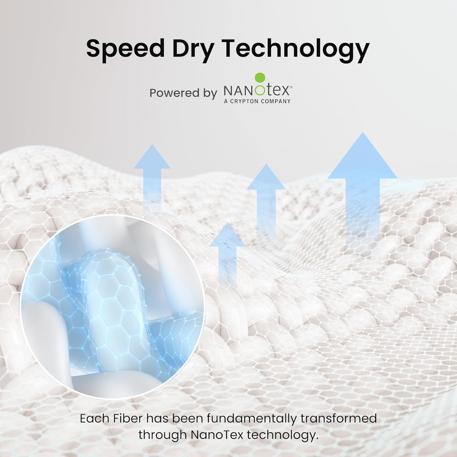 Sleep Zone Nanotex Super Soft Cooling Queen Bed Sheets Set 4 Piece - Easy Care Fitted Flat Sheet & Pillowcase Sets - Wrinkle Free, Fade Resistant, Deep Pocket 16" (Flint Blue, Queen) image number 4