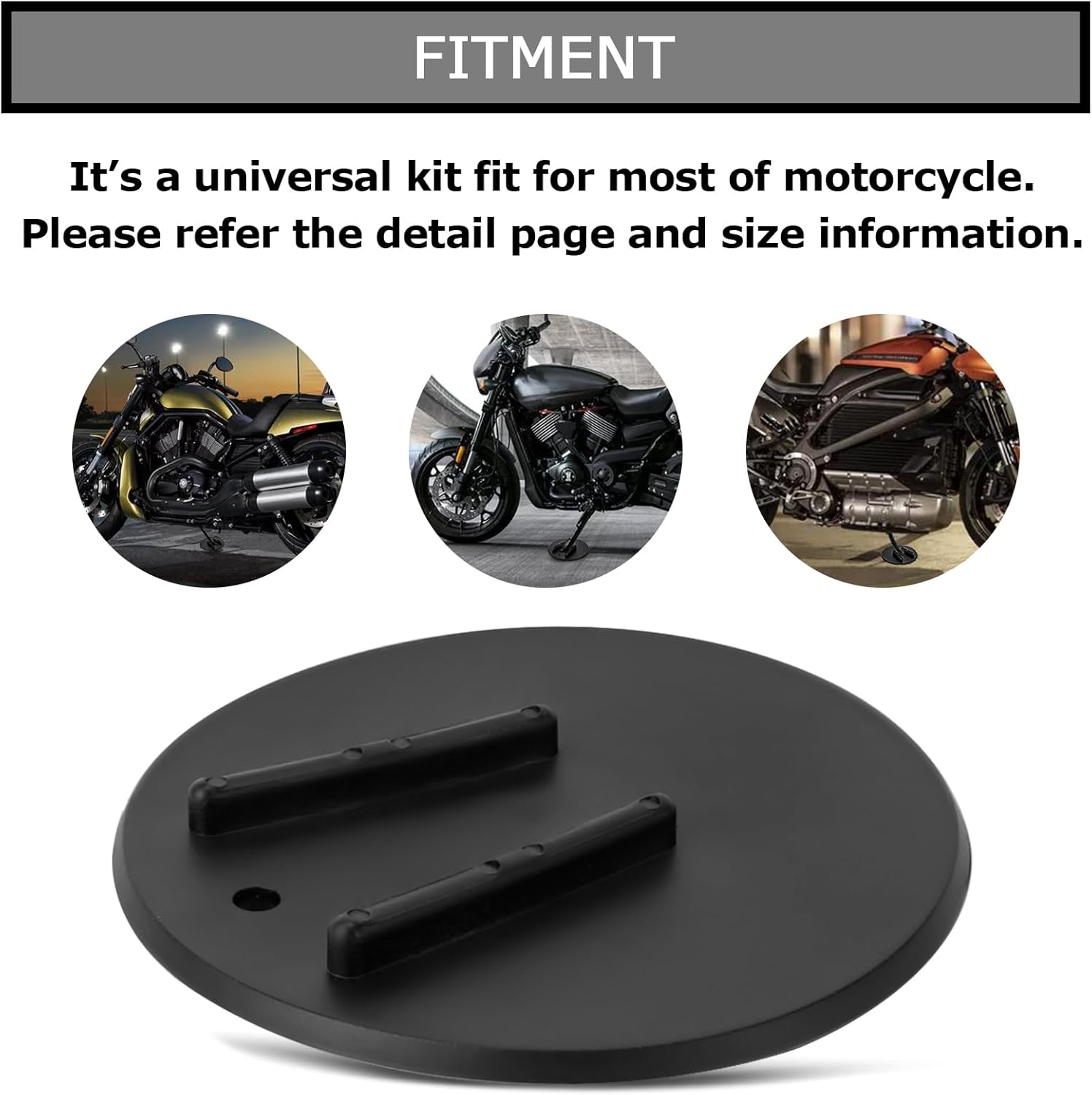 For Harley Davidson Touring Motorcycle Kickstand Jiffy Stand Coaster Pad Puck