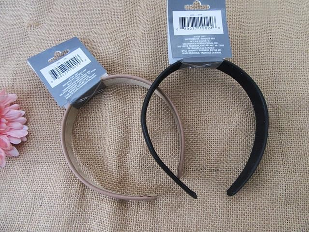 36Sheet PU Leather Hair Bows Scrunchie Headband Assorted